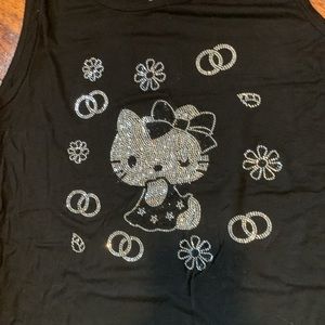 Hello kitty rhinestone tank top NWT